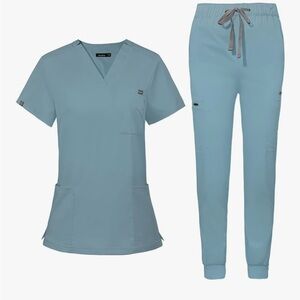 Women's Blue Scrub Set